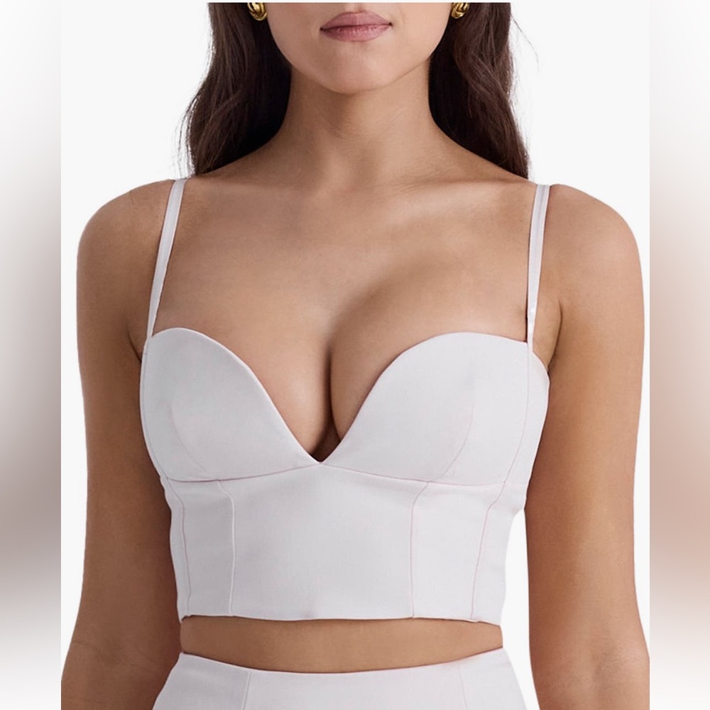 House of CB Pabla Plunge Neck Crop Top XS